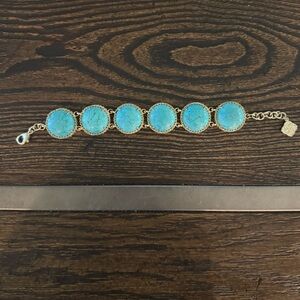 Kendra Scott Turquoise and Gold Chain Bracelet